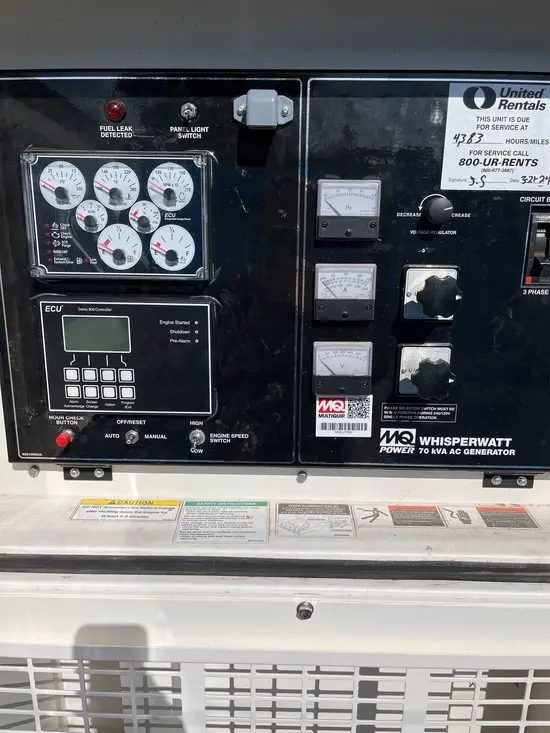 2021 Multiquip DCA70SSIU4F Diesel Generator