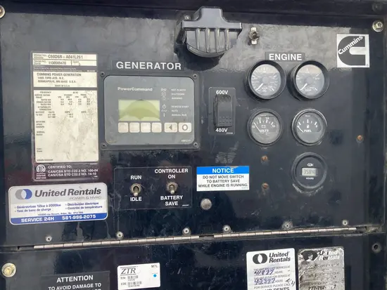 2013 Cummins C60D6R Diesel Generator