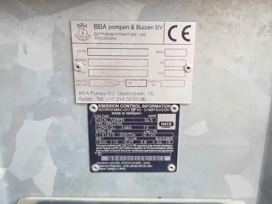 2016 BBA PT150 Pump