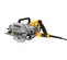 Yellow and gray and black DEWALT Circular Saw, 7-1/4 in., Worm Drive, Electric Powered