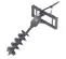 Gray PALADIN Hydraulic Auger System for Mini Excavator