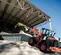 Orange Hitachi wheel loader