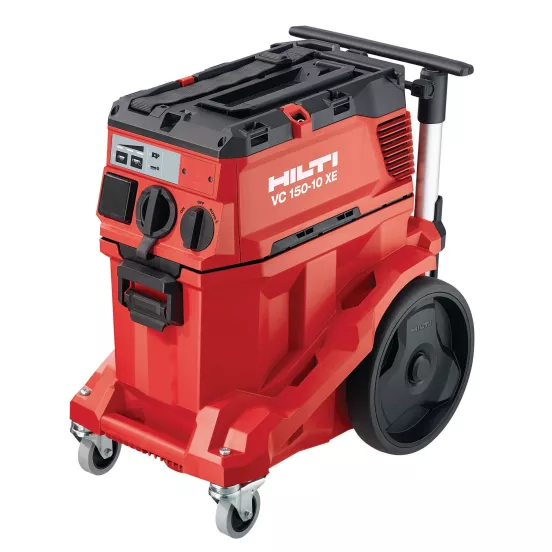 Red and black HILTI Concrete Dust Vacuum, Wet/Dry, Electric Powered