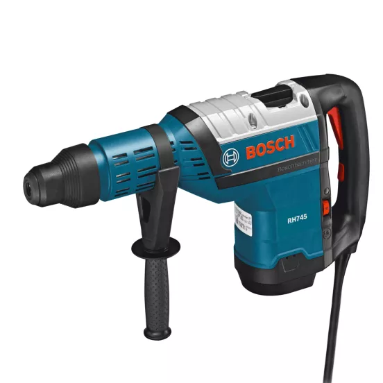 Blue and black BOSCH Rotary Hammer, X-Large SDS Max Drive, 120V Electric Powered